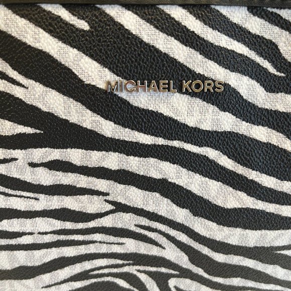 Michael Kors Carter Large Tote Bag - Zebra Print - Designer - NWT - Picture 2 of 7